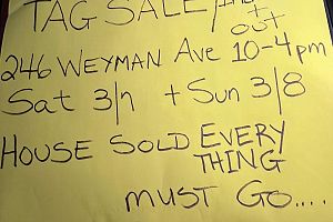 House Sold Sale Everything is for sale