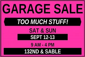 Too Much Stuff Garage Sale + Popup + Carwash