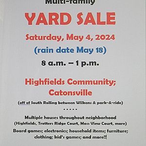 Yard sale photo in Catonsville, MD