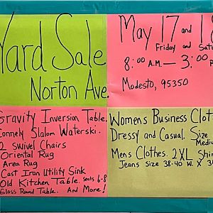 Yard sale photo in Modesto, CA