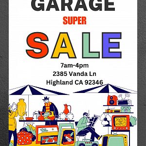Yard sale photo in Highland, CA
