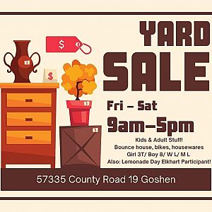Yard sale photo in Goshen, IN