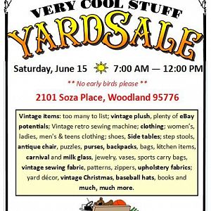 Yard sale photo in Woodland, CA