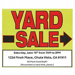 Yard sale photo in Chula Vista, CA