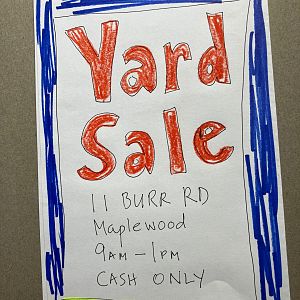 Yard sale photo in Maplewood, NJ