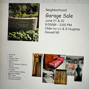 Yard sale photo in Howell, MI