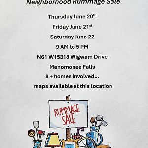 Yard sale photo in Menomonee Falls, WI