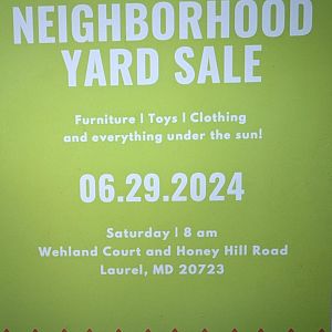 Yard sale photo in Laurel, MD