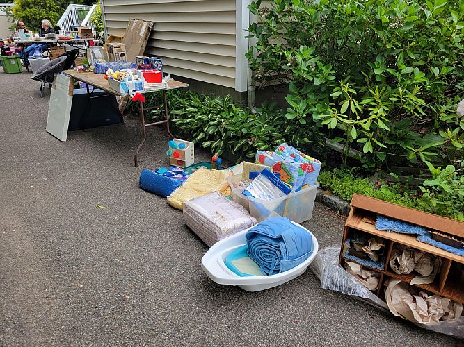 multi family moving yard sale photo