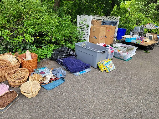 multi family moving yard sale photo