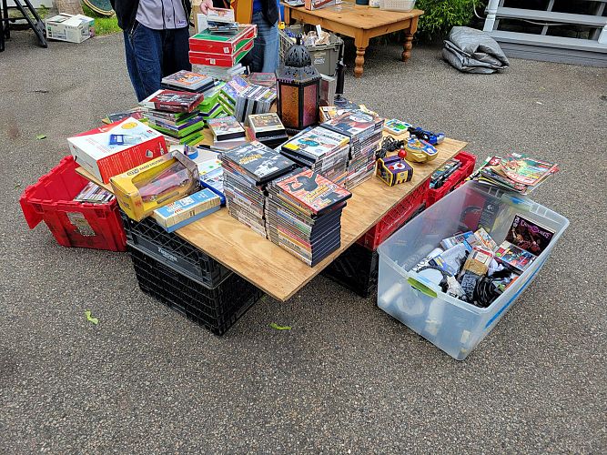 multi family moving yard sale photo