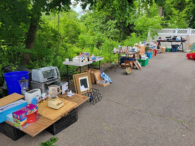 multi family moving yard sale photo