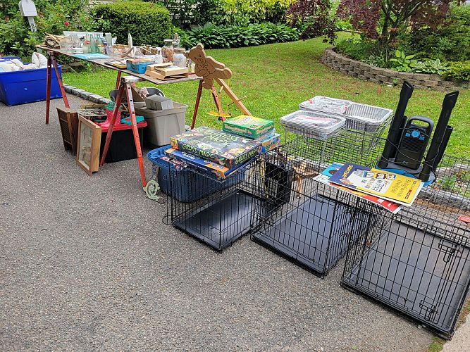 multi family moving yard sale photo