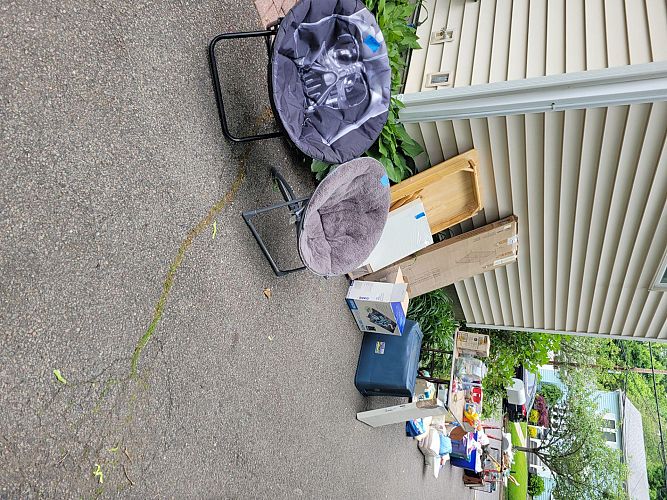 multi family moving yard sale photo