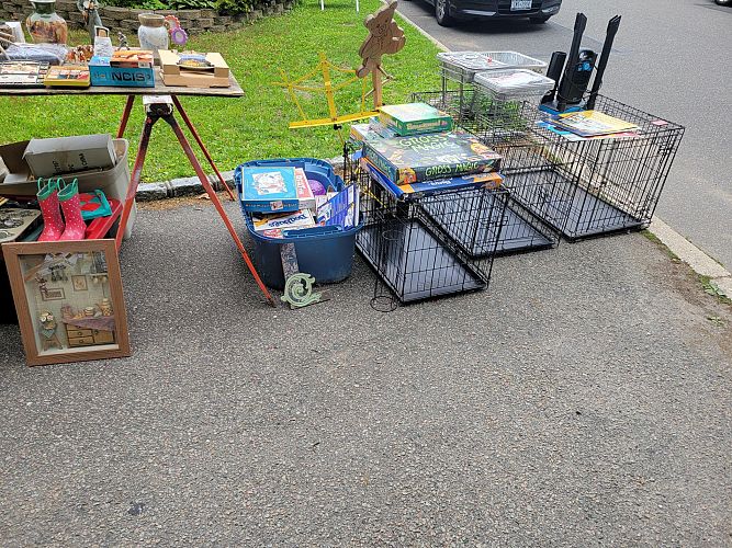 multi family moving yard sale photo