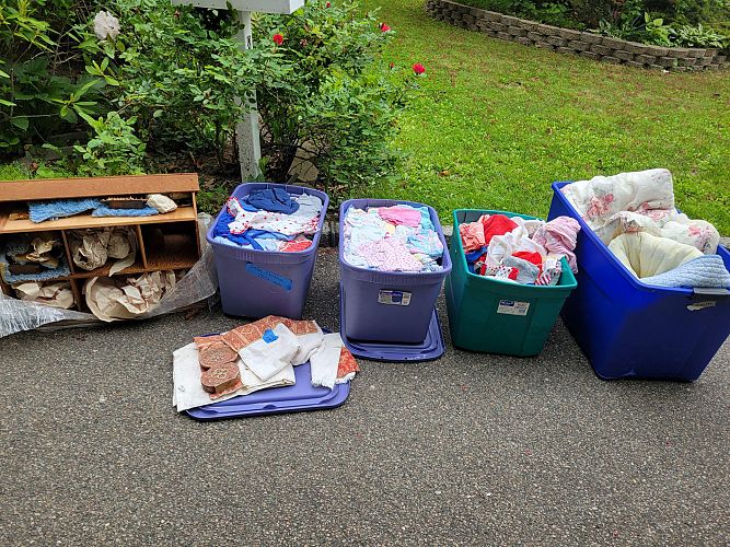 multi family moving yard sale photo