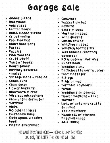 Garage sale photo