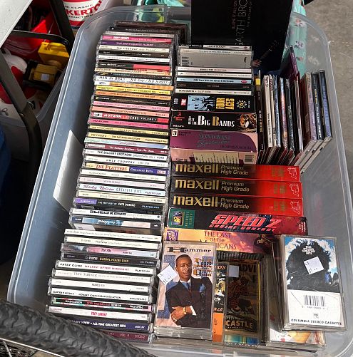 Huge Multi-family garage sale (vinyl, media, toys, bikes, pokemon) photo