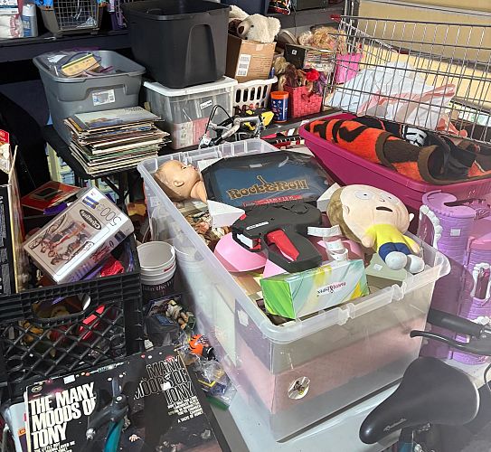 Huge Multi-family garage sale (vinyl, media, toys, bikes, pokemon) photo