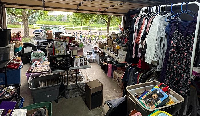 Huge Multi-family garage sale (vinyl, media, toys, bikes, pokemon) photo