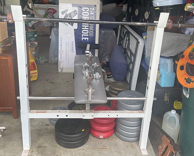 1-Day Garage Sale - Weight Bench, Physical Media & Modern Sports Cards photo