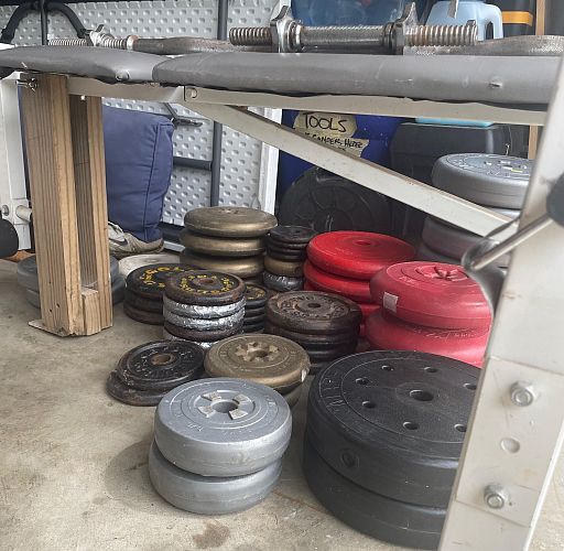 1-Day Garage Sale - Weight Bench, Physical Media & Modern Sports Cards photo
