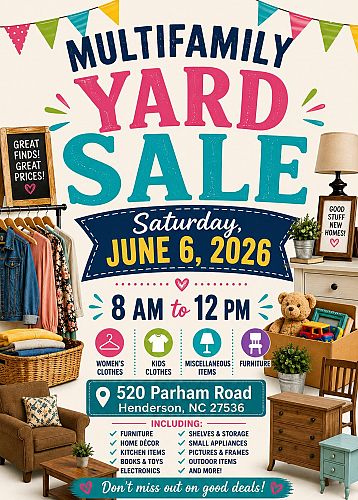 Multi-family yard sale photo