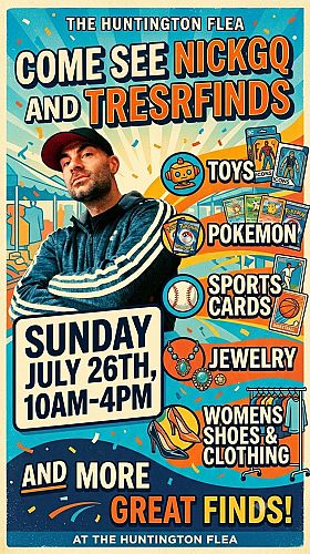 HUNTINGTON FLEA - clothing shoes jewelry pokemon sports cards toys comics cover