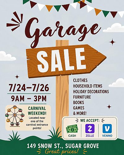 Garage Sale During Carnival Weekend! cover